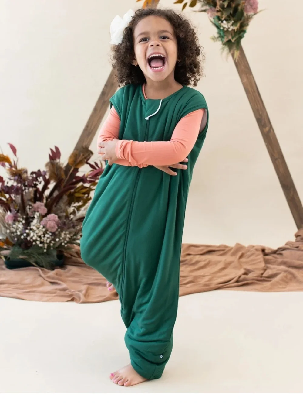 Kyte Baby L 1.0 TOG Sleep Bag Walker Forest Green Bamboo Sleep Sack